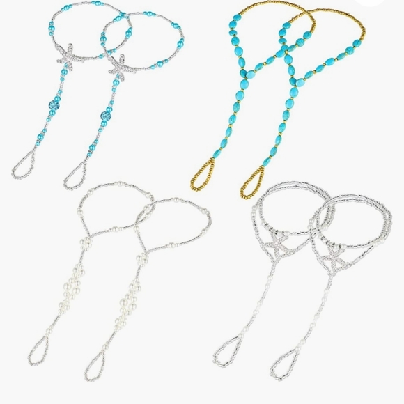 4 Pairs Beach Body Foot Bling NWT - Picture 6 of 6
